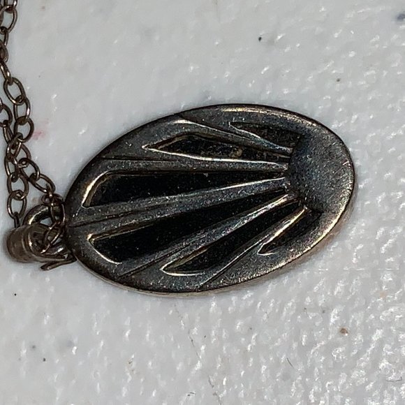 19" Vintage Cable chain with Onyx Starburst Pendant - Picture 15 of 16